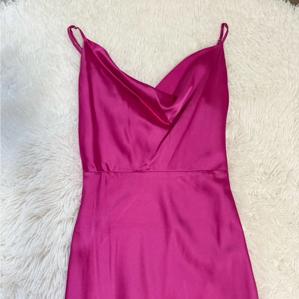 Adelyn Rae Pink Cowl Neck Slip Dress xs - Picture 3 of 10